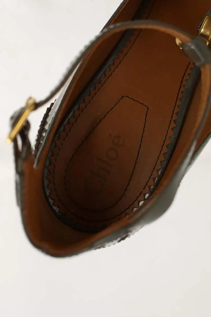 Talons Chloé Perry Gris en Cuir verni