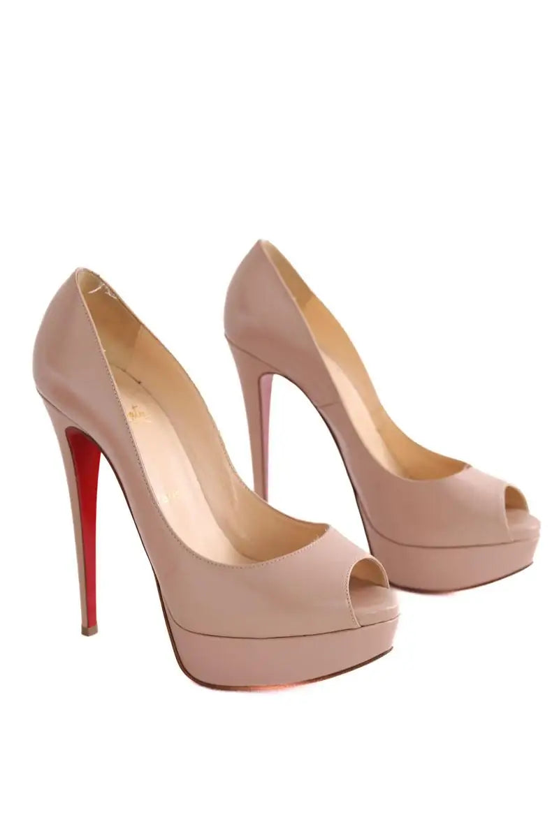 Talons Christian Louboutin Beige en Cuir