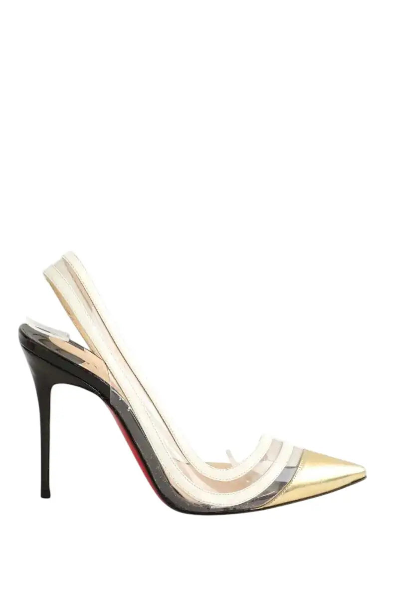 Talons Christian Louboutin Blanc en Cuir, taille 36 - Seconde Main