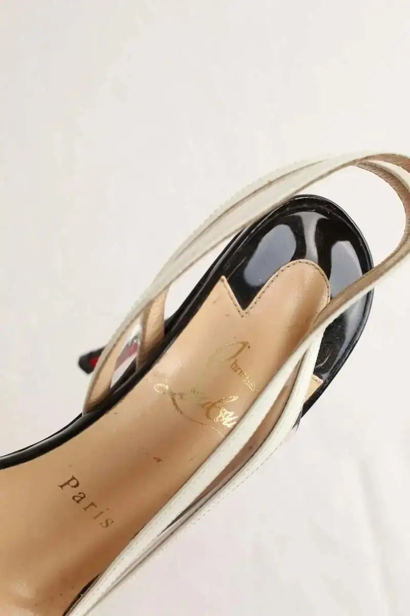 Talons Christian Louboutin Blanc en Cuir