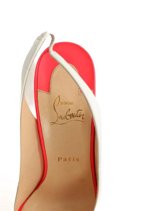 Talons Christian Louboutin Blanc en Cuir