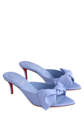 Talons Christian Louboutin Bleu en Tissu