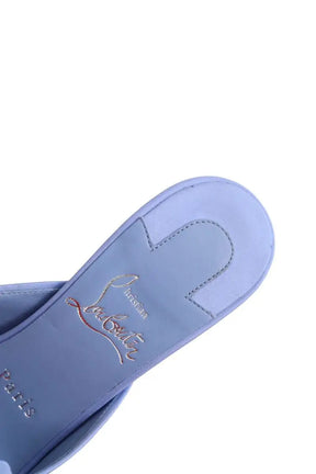 Talons Christian Louboutin Bleu en Tissu