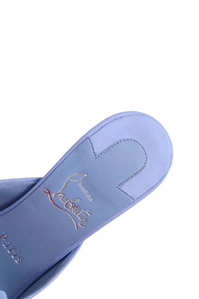 Talons Christian Louboutin Bleu en Tissu