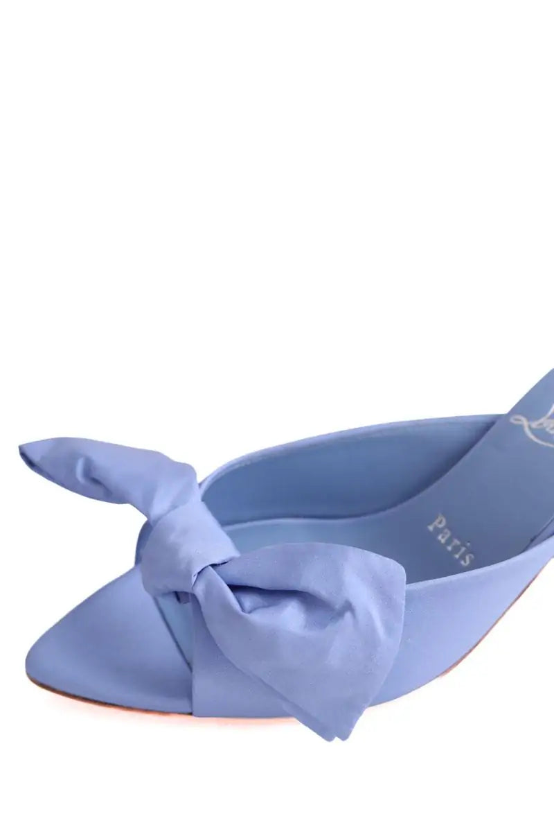 Talons Christian Louboutin Bleu en Tissu