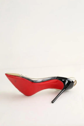 Talons Christian Louboutin Doré en Cuir