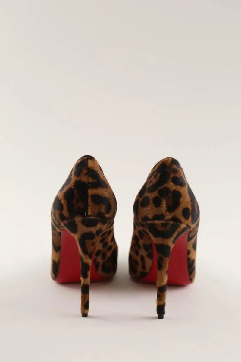 Talons Christian Louboutin Kate Marron en Fourrure