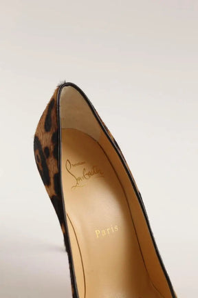 Talons Christian Louboutin Kate Marron en Fourrure