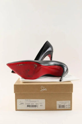 Talons Christian Louboutin Kate Noir en Cuir