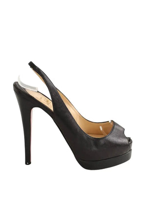 Talons Christian Louboutin Noir en Cuir, taille 36 - Seconde Main