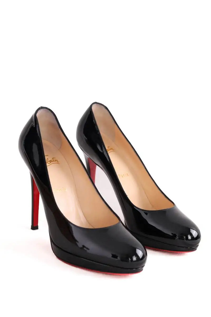 Talons Christian Louboutin simple pump 120 patent calf Noir en Cuir verni