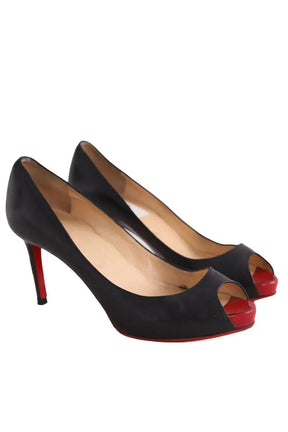 Talons Christian Louboutin Very Prive Noir en Cuir