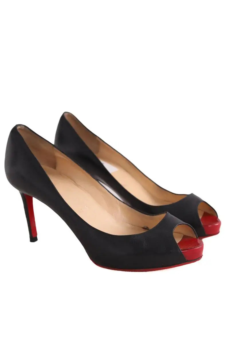 Talons Christian Louboutin Very Prive Noir en Cuir