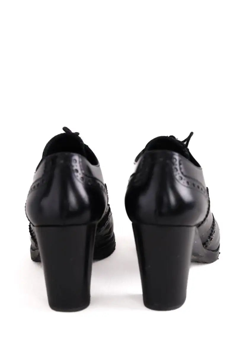 Talons Church's Noir en Cuir