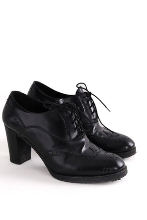 Talons Church's Noir en Cuir
