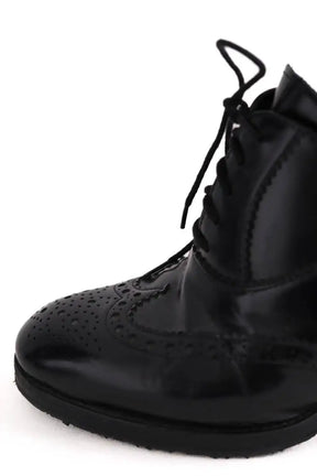 Talons Church's Noir en Cuir