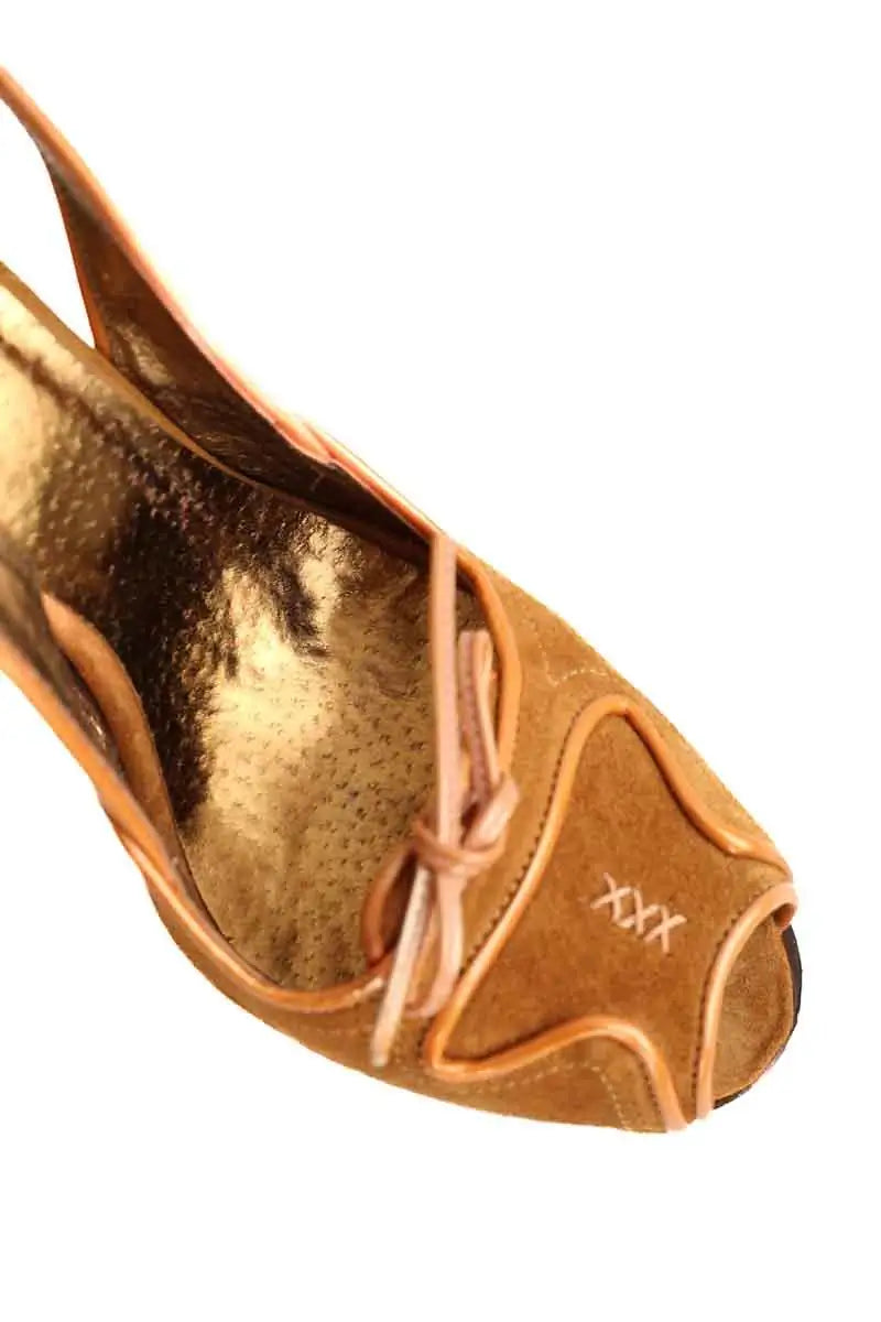 Talons Costume National Camel en Daim