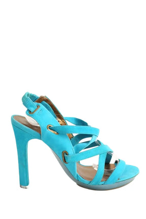 Talons Diane Von Furstenberg Bleu en Daim, taille 39 - Seconde Main