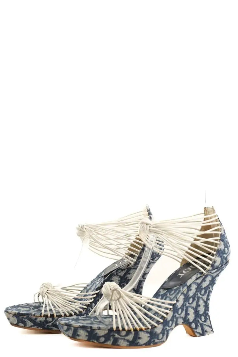 Talons Dior Bleu en Cuir