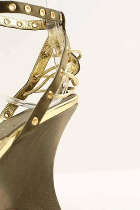 Talons Dior Doré en Cuir