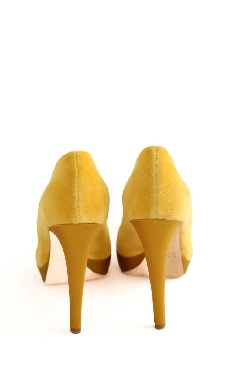 Talons Dior Jaune en Velours