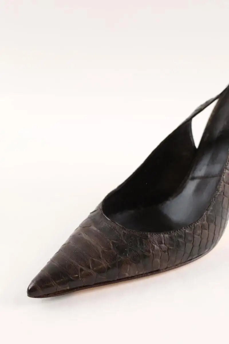 Talons Dior Marron en Cuirs exotiques