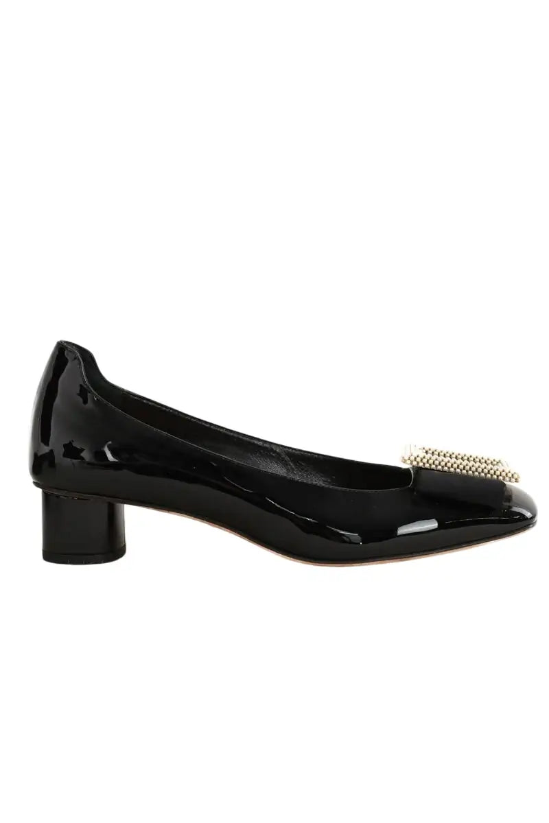 Talons Dior Noir en Cuir, taille 37 - Seconde Main