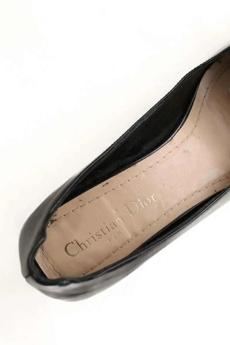 Talons Dior Noir en Cuir