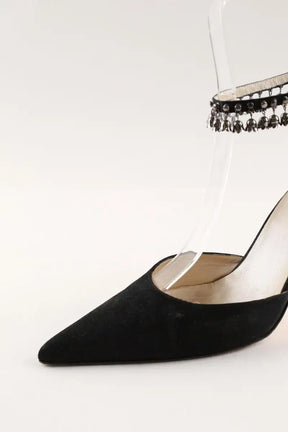 Talons Dior Noir en Tissu