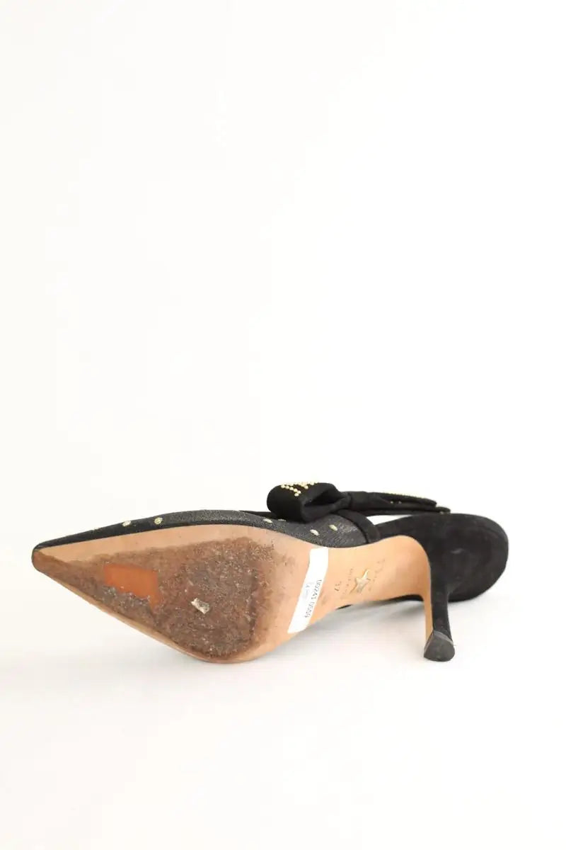 Talons Dior Slingback Noir en Cuir