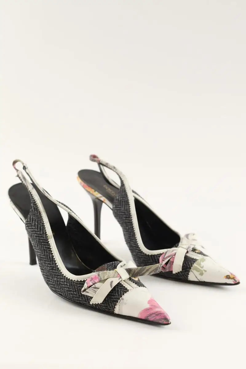 Talons Dolce & Gabbana Anthracite en Cuir