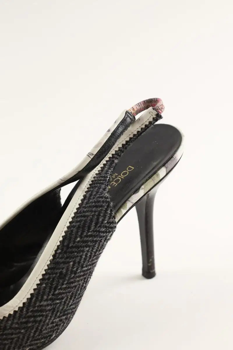 Talons Dolce & Gabbana Anthracite en Cuir