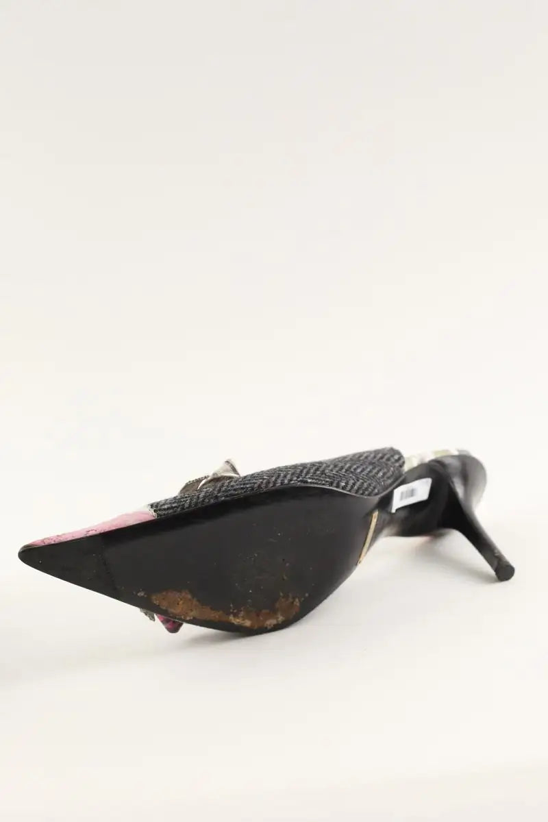 Talons Dolce & Gabbana Anthracite en Cuir