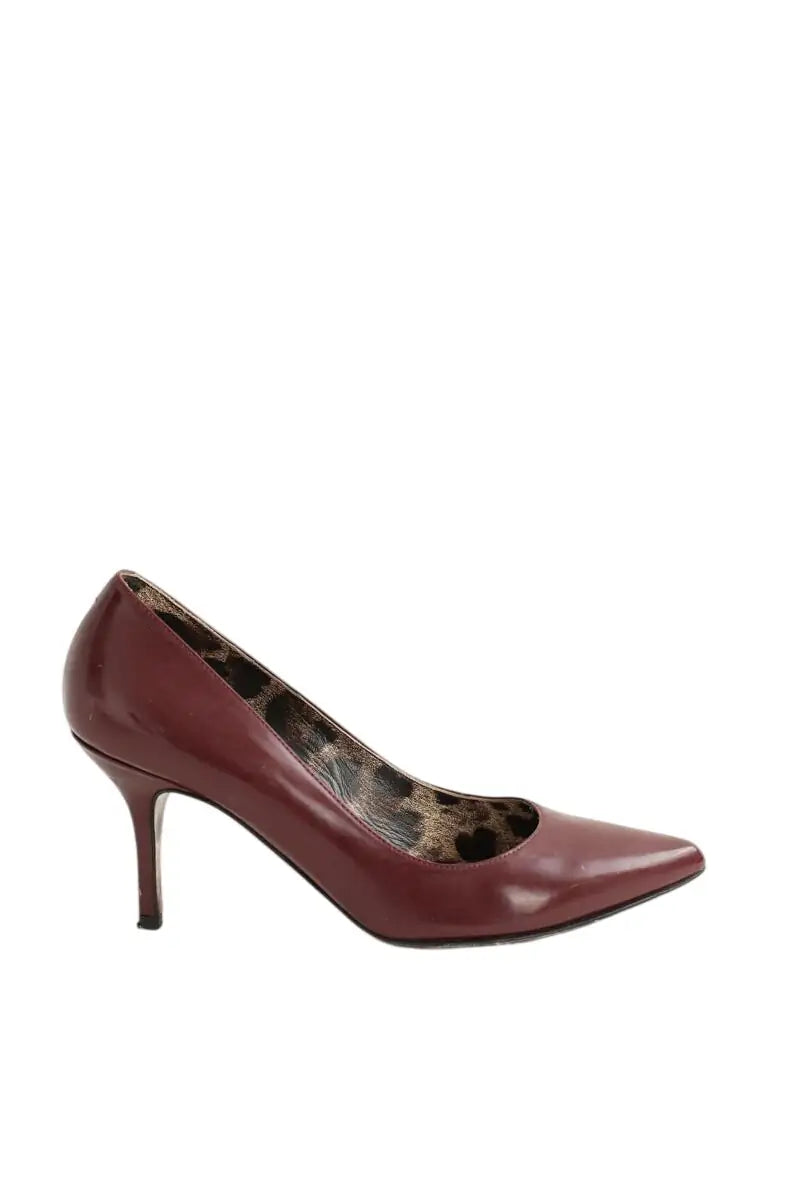 Talons Dolce & Gabbana Bordeaux en Cuir, taille 36 - Seconde Main