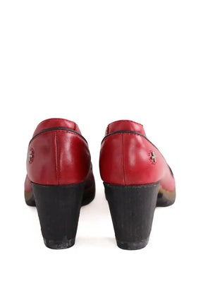 Talons Dr. Martens Rouge en Cuir