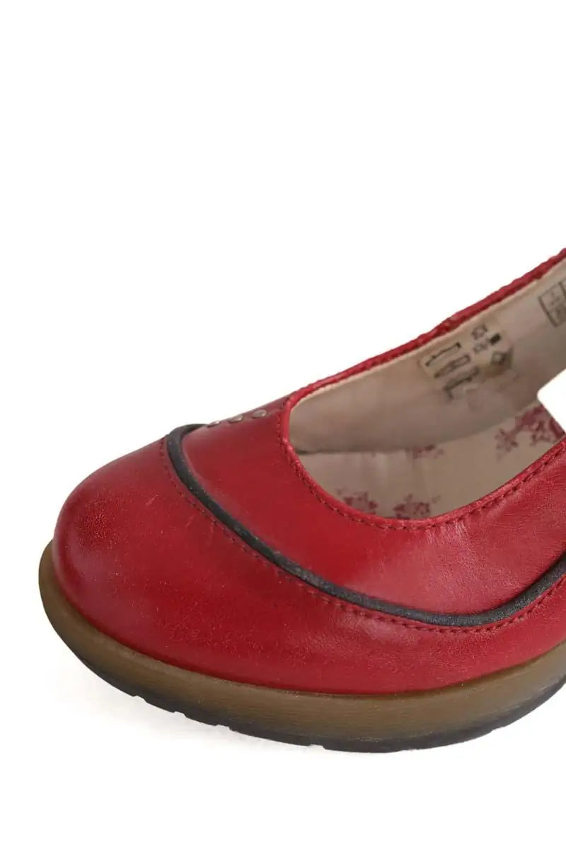 Talons Dr. Martens Rouge en Cuir
