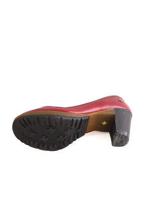 Talons Dr. Martens Rouge en Cuir