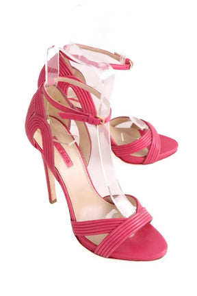 Talons Elie Saab Rose en Cuir