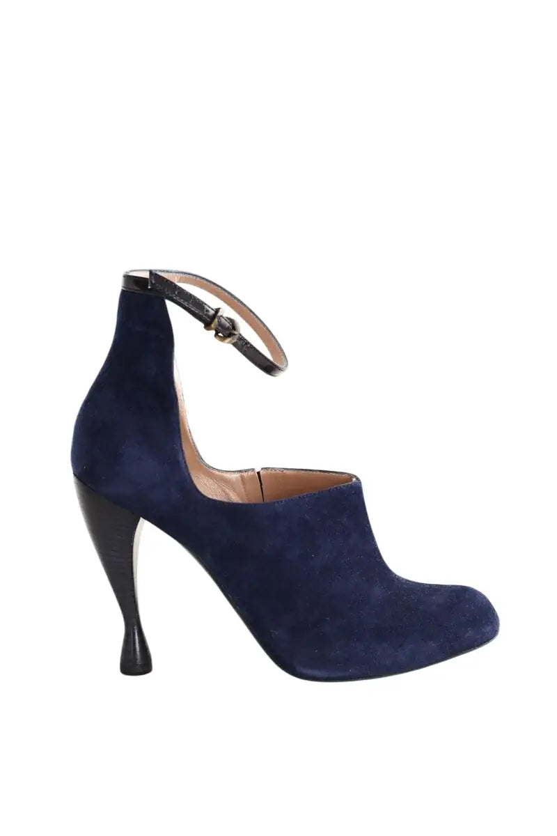 Talons Emporio Armani Marine en Daim, taille 37 - Seconde Main