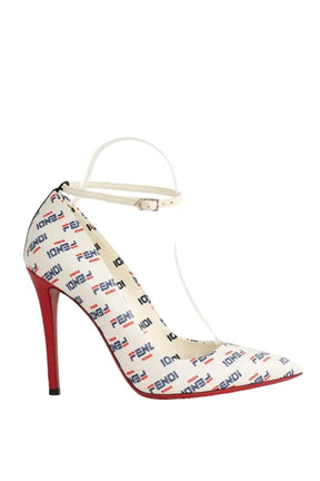Talons Fendi Blanc en Cuir, taille 38 - Seconde Main