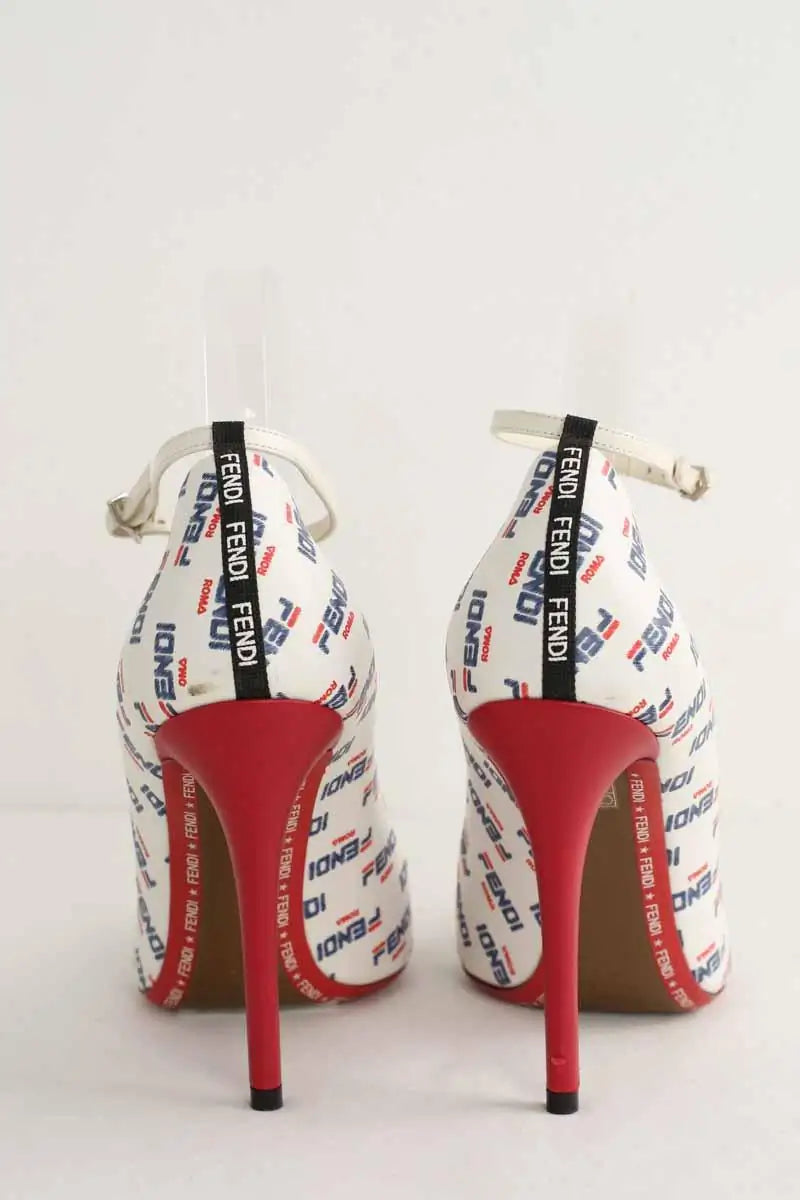 Talons Fendi Blanc en Cuir
