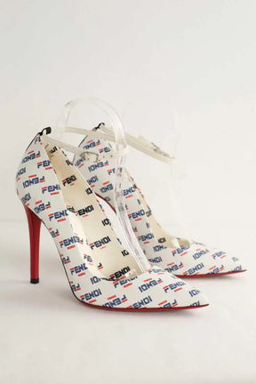 Talons Fendi Blanc en Cuir