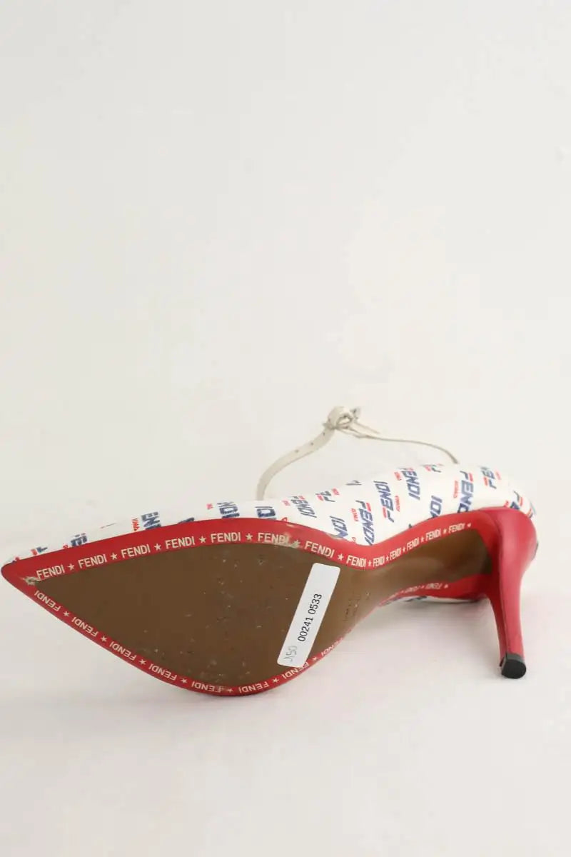 Talons Fendi Blanc en Cuir