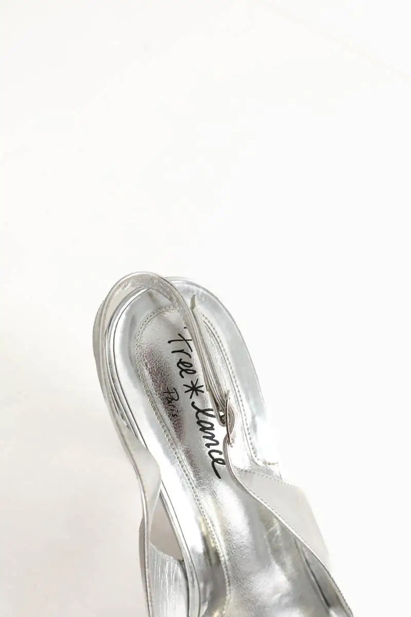 Talons Free Lance Argent en Cuir