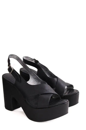 Talons Free Lance Noir en Cuir