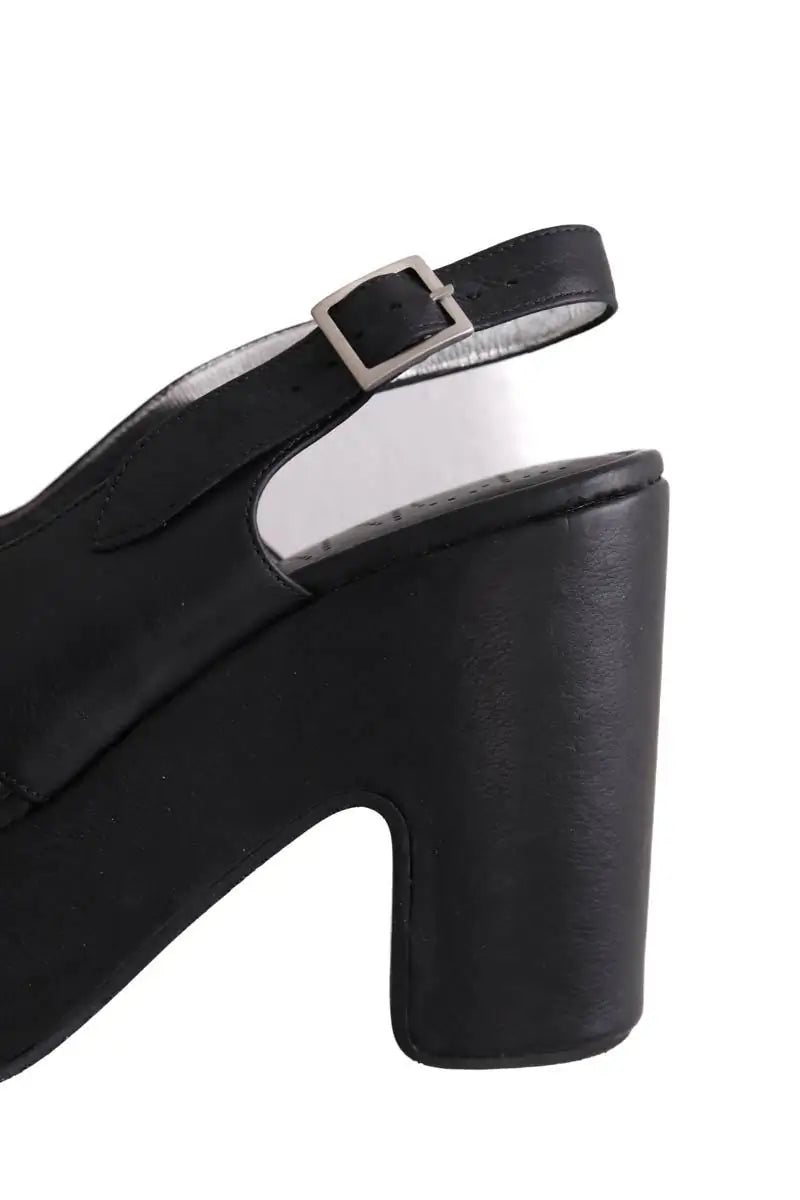 Talons Free Lance Noir en Cuir