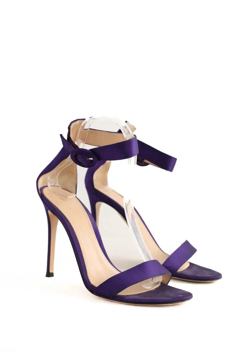 Talons Gianvito Rossi Violet en Cuir