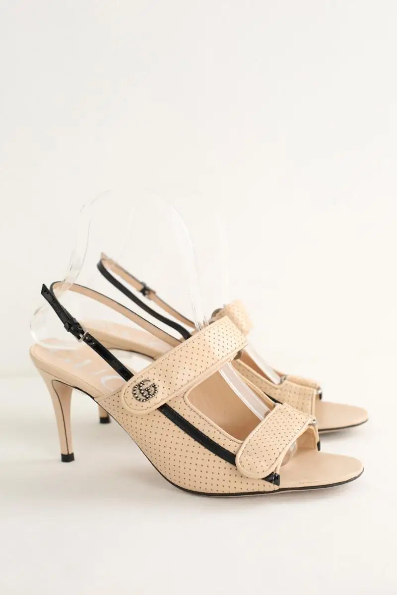 Talons Gucci Beige en Cuir
