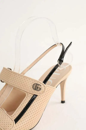 Talons Gucci Beige en Cuir