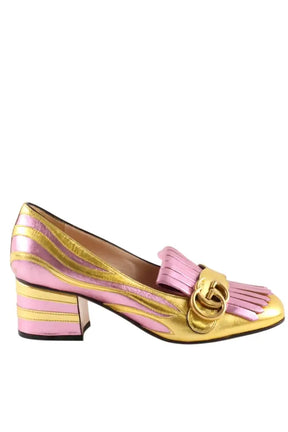 Talons Gucci Marmont Doré en Cuir, taille 36 - Seconde Main